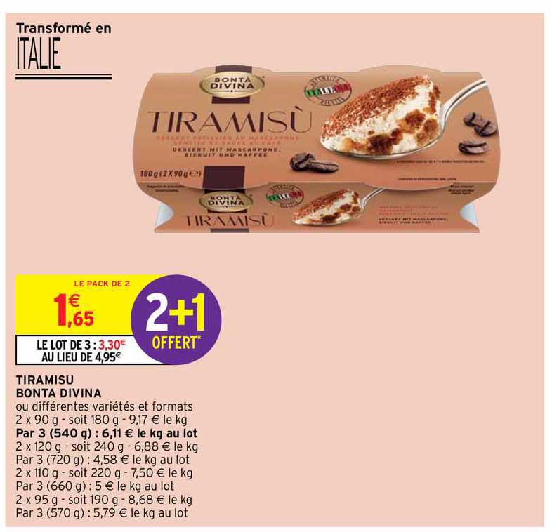 tiramisu bonta divina