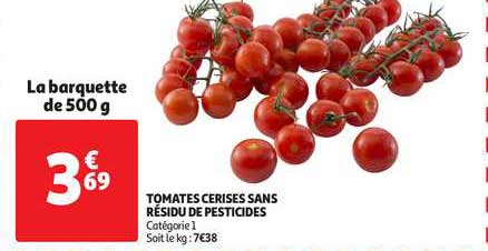 tomates cerises sans résidu de pesticides