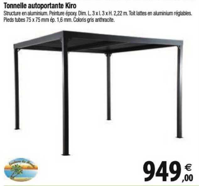 tonnelle autoportante kiro