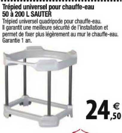 trépied universel pour chauffe-eau 50 à 20 l sauter