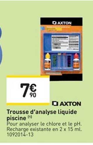 trousse d'analyse liquide piscine axton