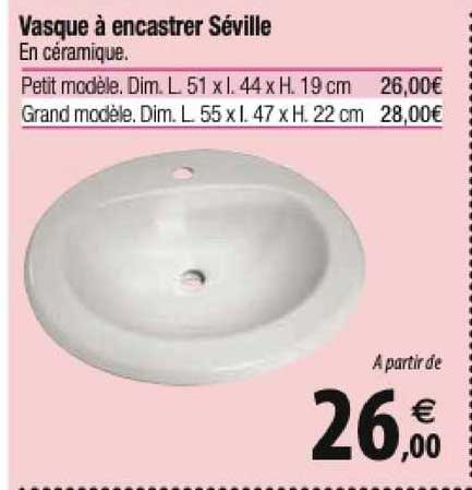 vasque à encastrer séville