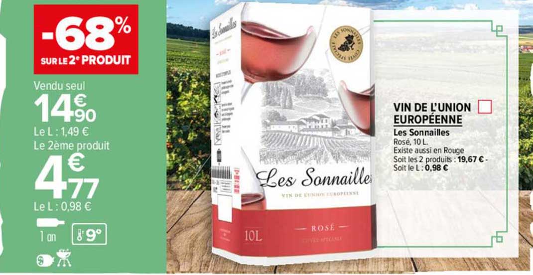 vin de l'union européenne les sonnailles