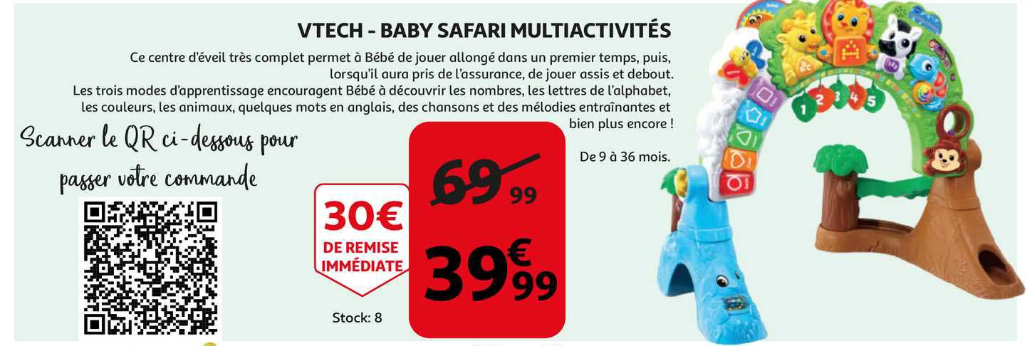 vtech - baby safari multiactivités