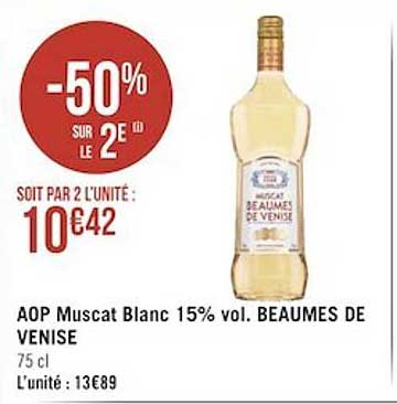 aop muscat blanc 15% vol. beaumes de venise