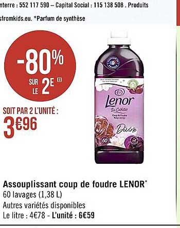 assouplissant coup de foudre lenor