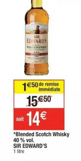 blended scotch whisky 40% vol. sir edward's
