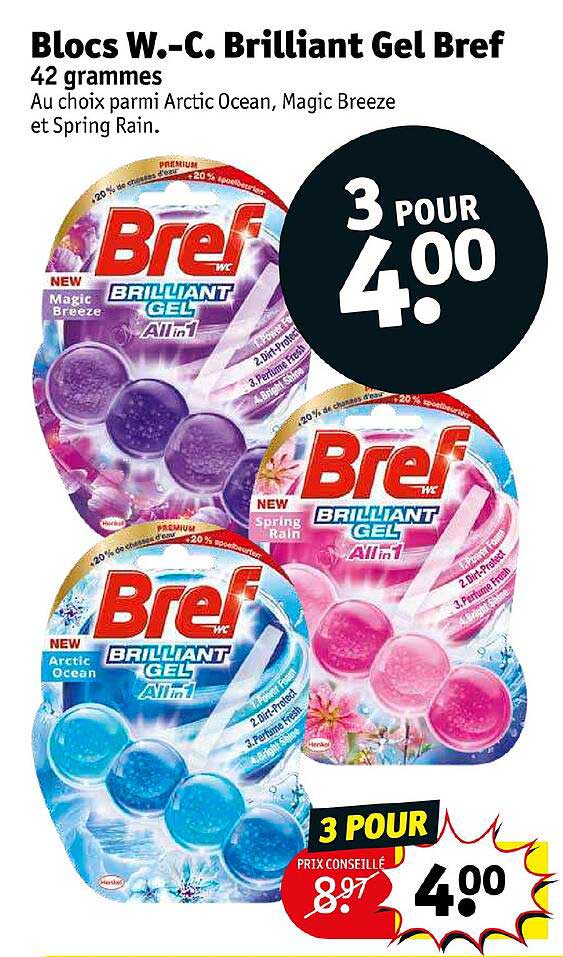 blocs w.-c. brilliant gel bref