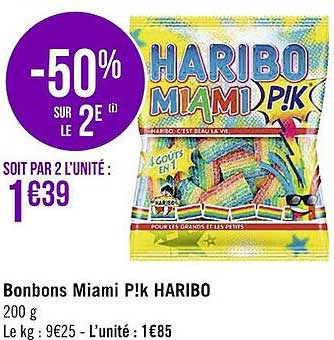Bonbons Miami P!k Haribo