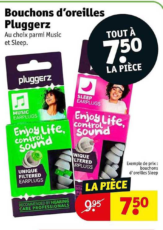 bouchons d'oreilles pluggerz