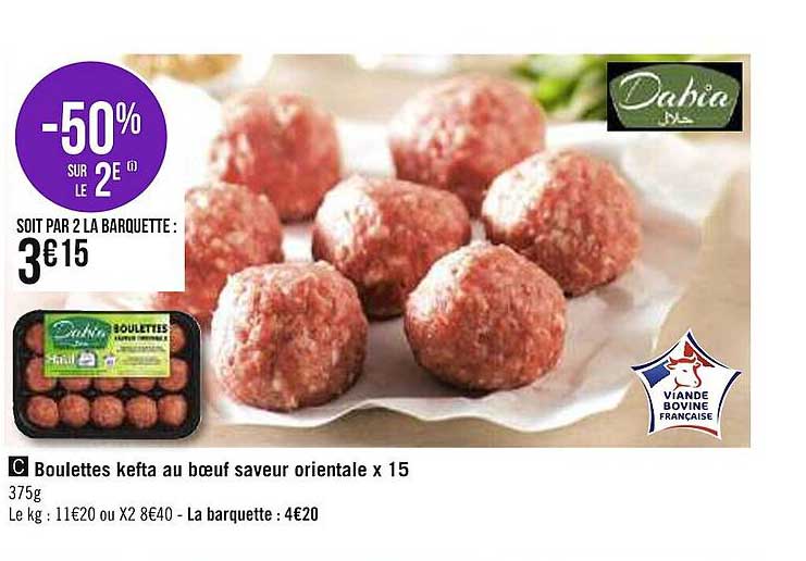 Boulettes Kefta Au Bœuf Saveur Orientale X15