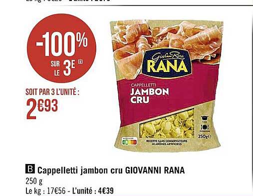 cappelletti jambon cru giovanni rana