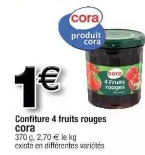 Confiture 4 Fruits Rouges Cora