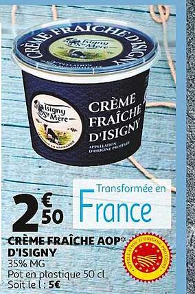 crème fraîche aop d'isigny