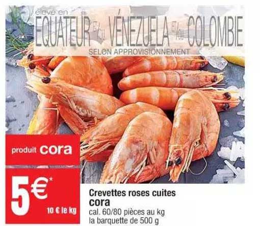 Crevettes Roses Cuites Cora
