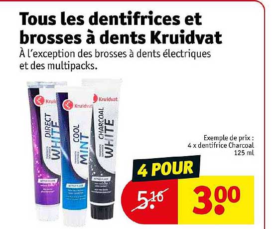 dentifrices et brosses à dents krudvat