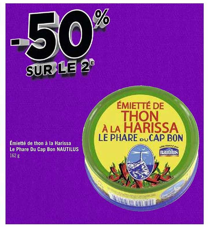 émietté de thon à la harissa le phare du cap bon nautilus