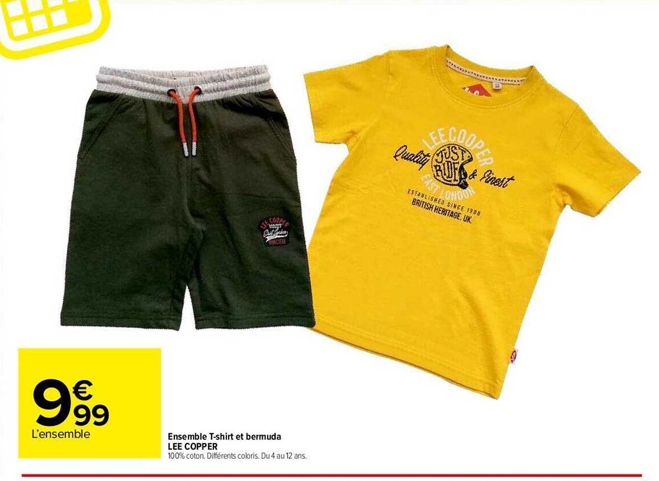 ensemble t-shirt et bermuda lee copper