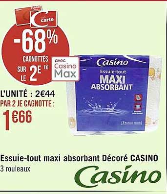 essuie-tout maxi absorbant décoré casino