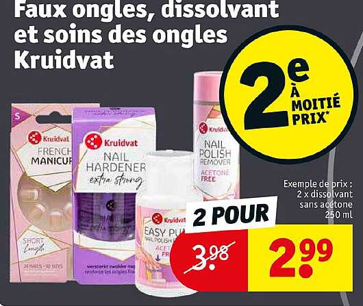 faux ongles, dissolvant et soins des ongles krudvat