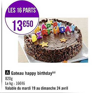 gâteau happy birthday