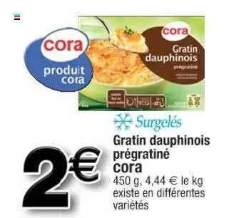 gratin dauphinois pré gratiné cora