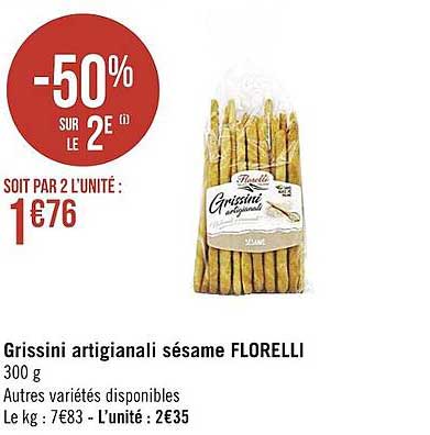 grissini artigianali sésame florelli