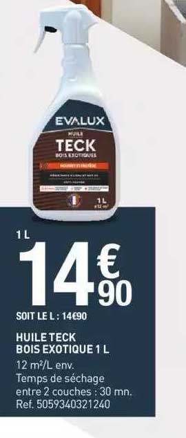 huile teck bois exotique 1 l evalux