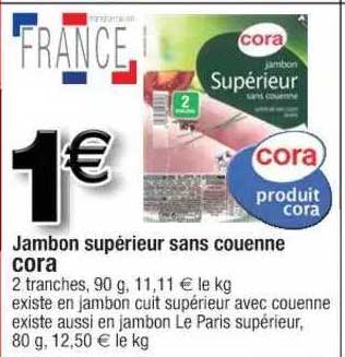 Jambon Supérieur Sans Couenne Cora