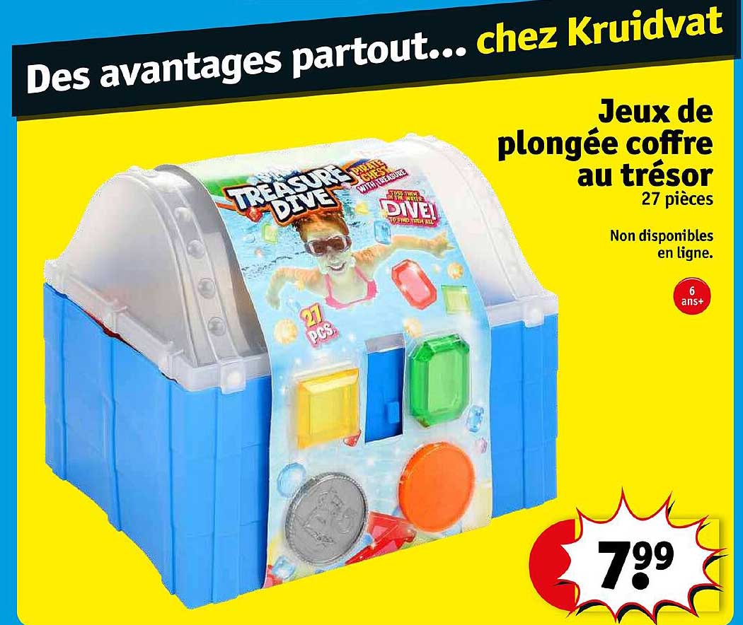 jeux de plongée coffre au trésor