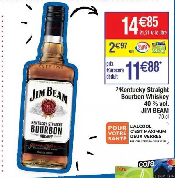 kentucky straight bourbon whiskey 40% vol. jim beam