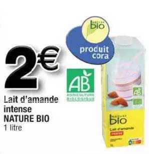 lait d'amande intense nature bio