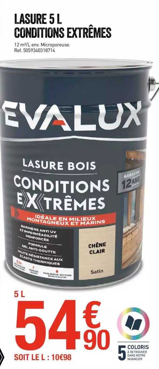 lasure 5 l conditions extrêmes evalux