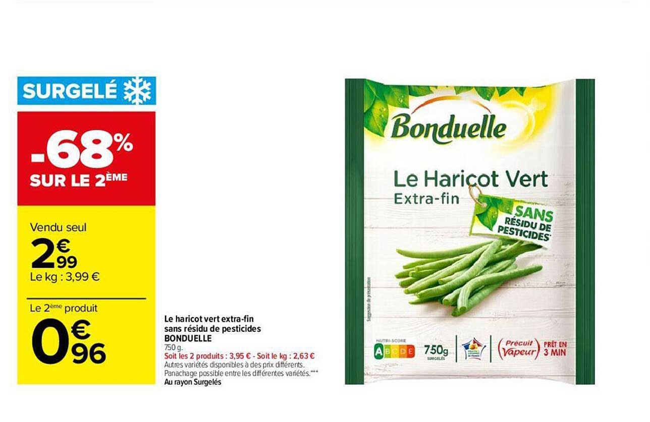 le haricot vert extra-fin sans résidu de pesticides bonduelle