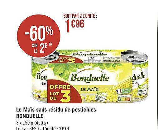 le maïs sans résidu de pesticides bonduelle