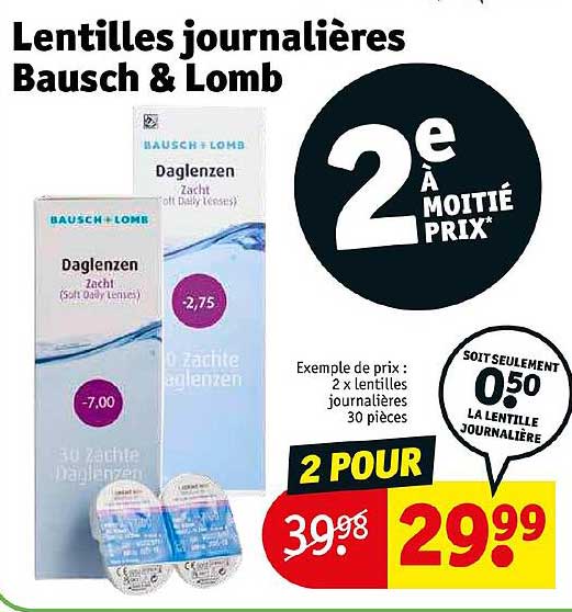 lentilles journalières bausch & lomb