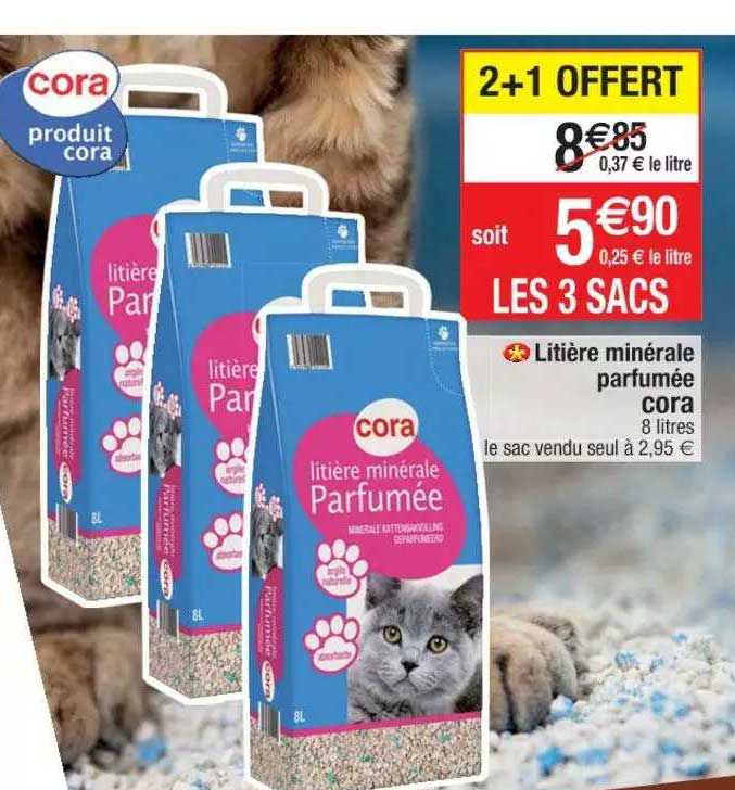 Litière Minérale Parfumée Cora