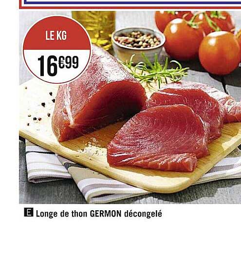 longe de thon germon décongelé