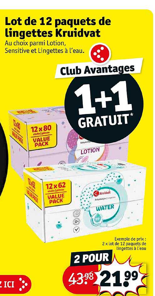 lot de 12 paquets de lingettes krudvat lot de 12 paquets de lingettes krudvat