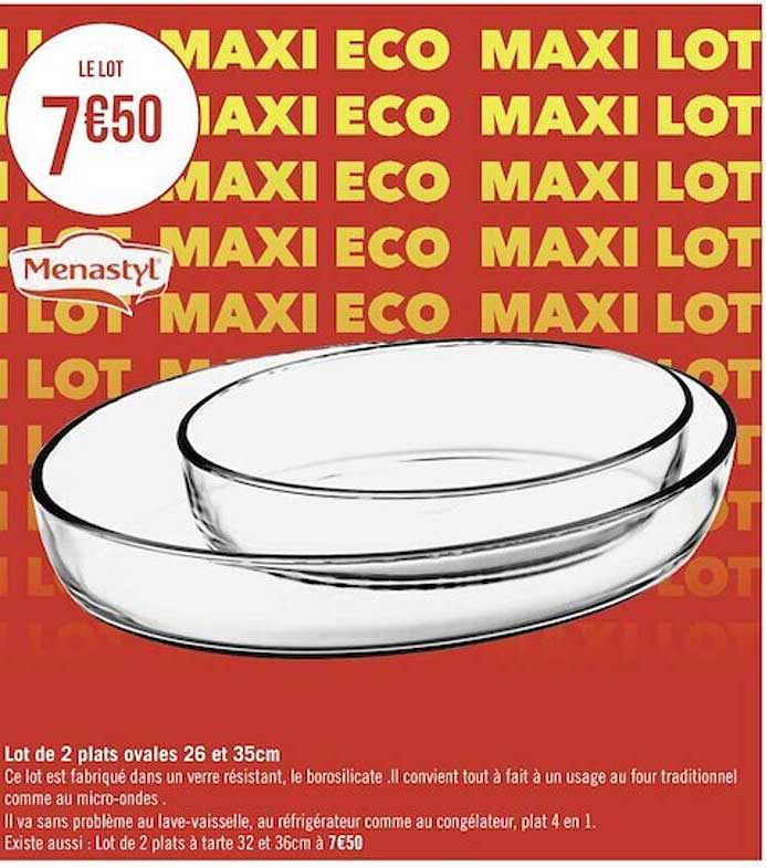 Lot De 2 Plats Ovales 26 Et 35 Cm