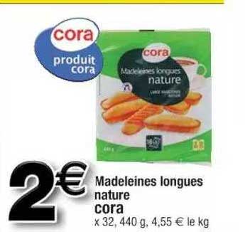 Madeleines Longues Nature Cora