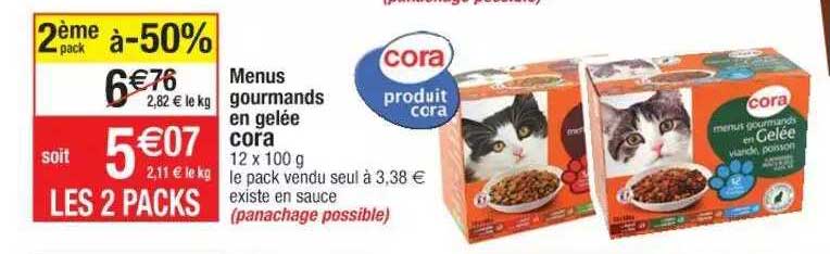 menus gourmands en gelée cora