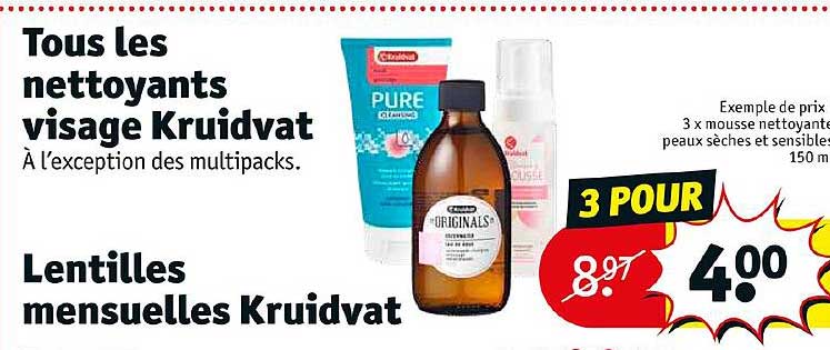 nettoyants visage krudvat , lentilles mensuelles krudvat