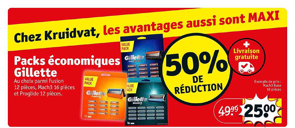 packs économiques gillette