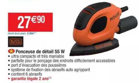 ponceuse de détail 55 w black+decker