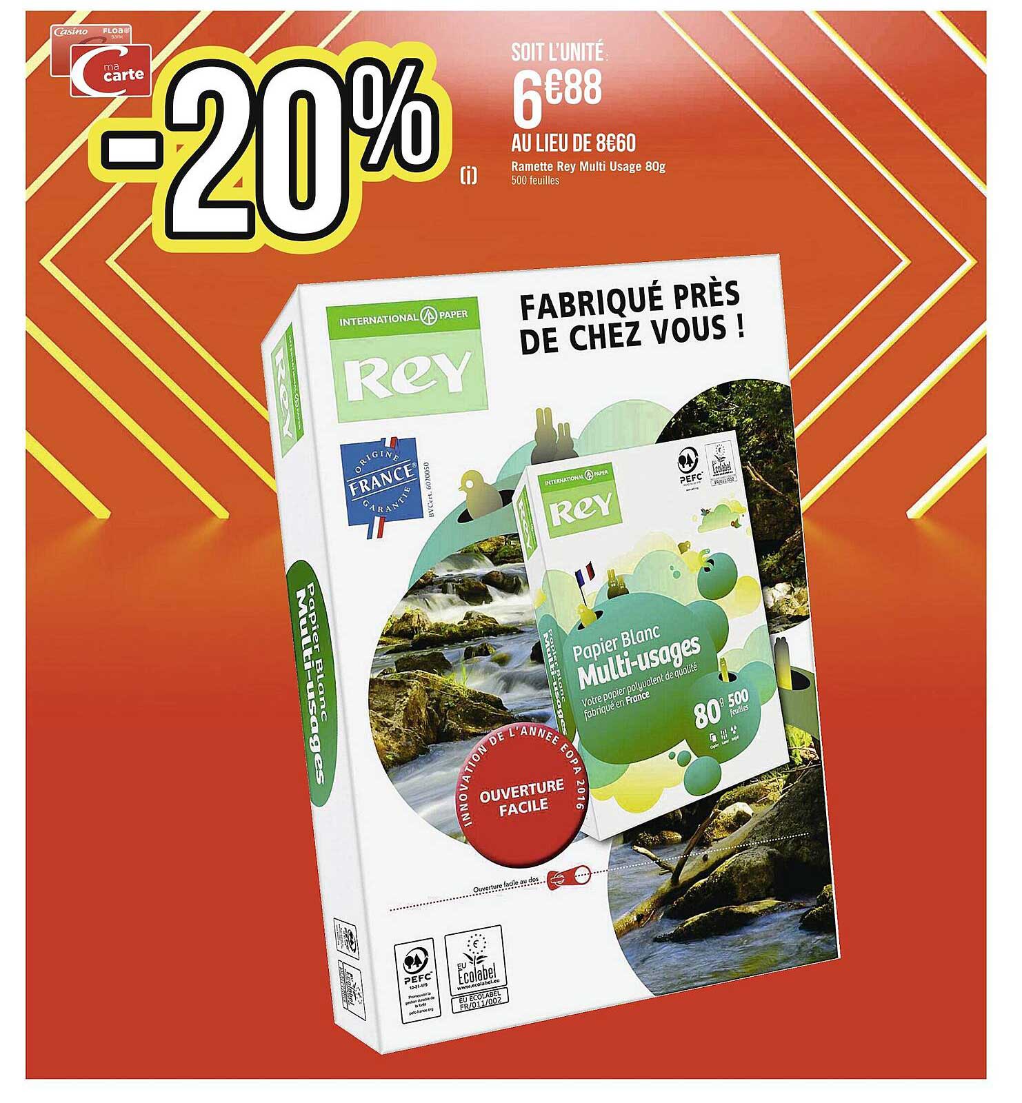 ramette rey multi usage 80g