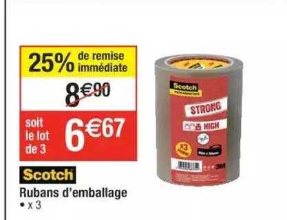 rubans d'emballage scotch