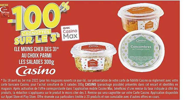 salades 300g casino