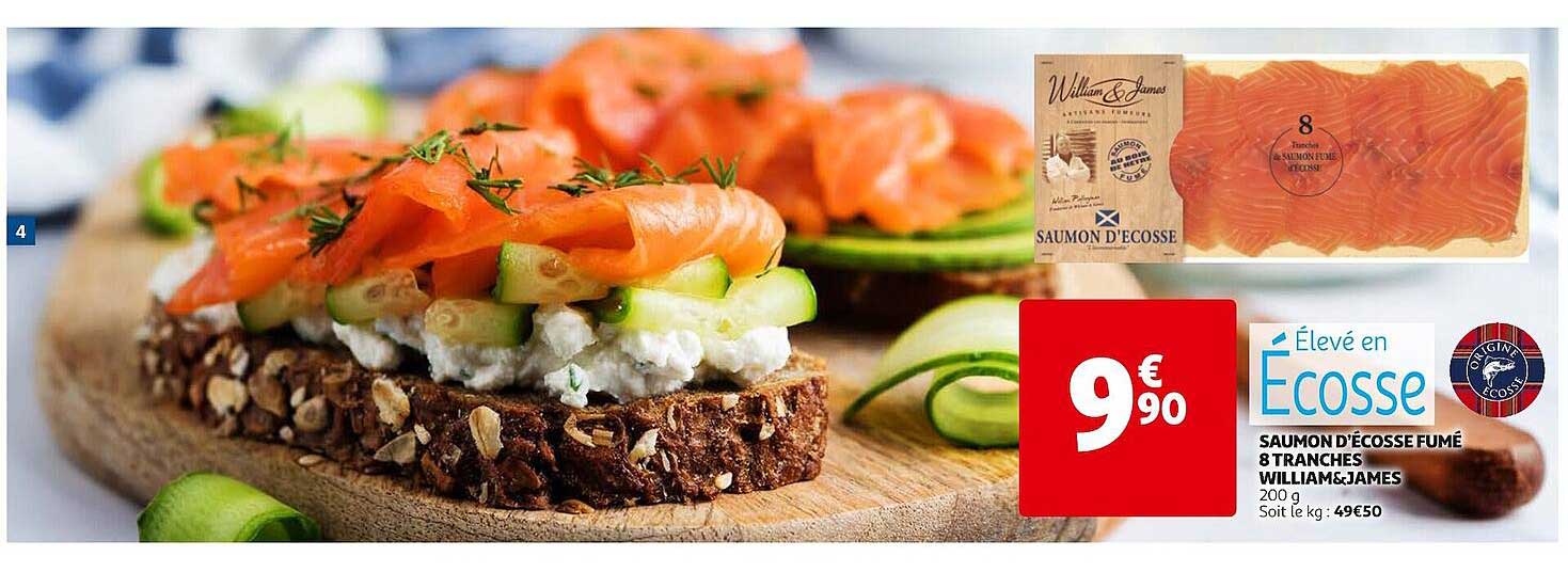 Saumon D'écosse Fumé 8 Tranches William&james