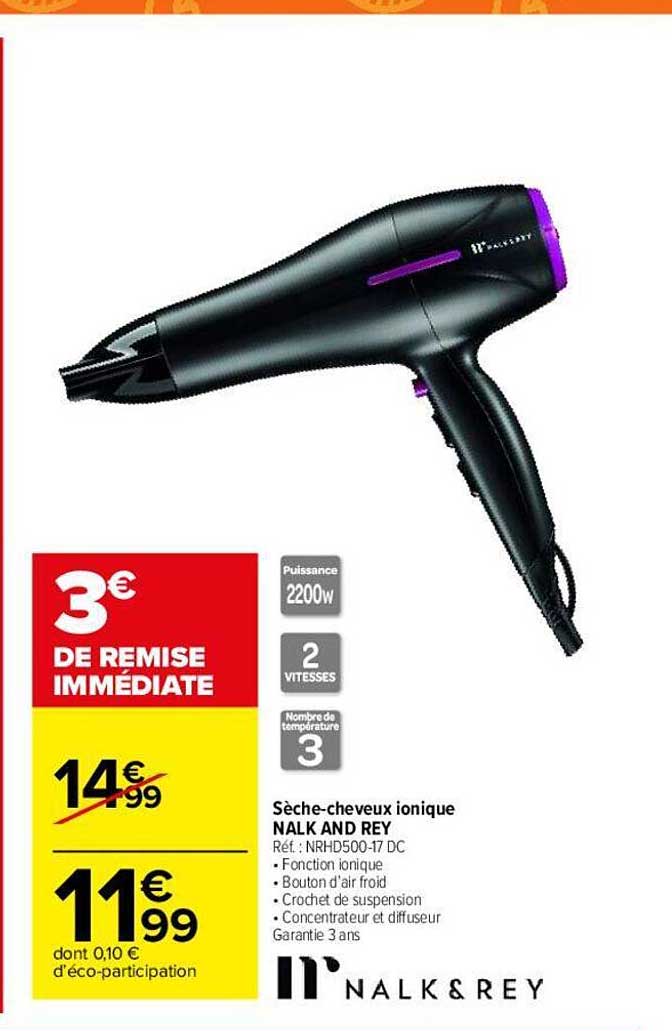 Sèche-cheveux Ionique Nalk And Rey